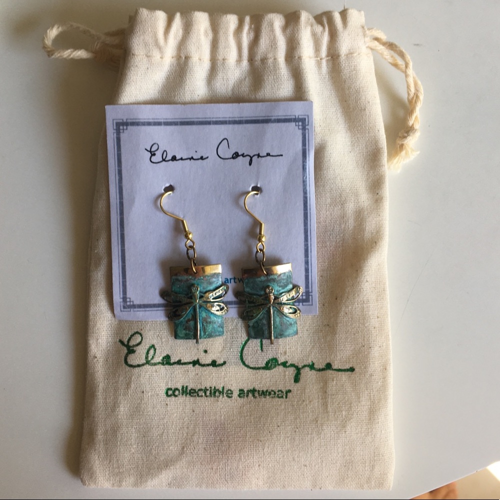 Elaine Coyne Dragon fly earrings